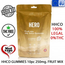 HHCO GUMMIES SWEETS 10PC FRUIT MIX 250mg MEDVAPE