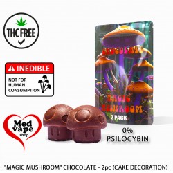 "MAGIC MUSHROOM" CHOCOLATE - 2pc (CAKE DECORATION) - HERO